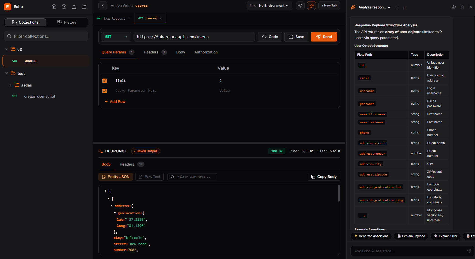 Echo App Screenshot